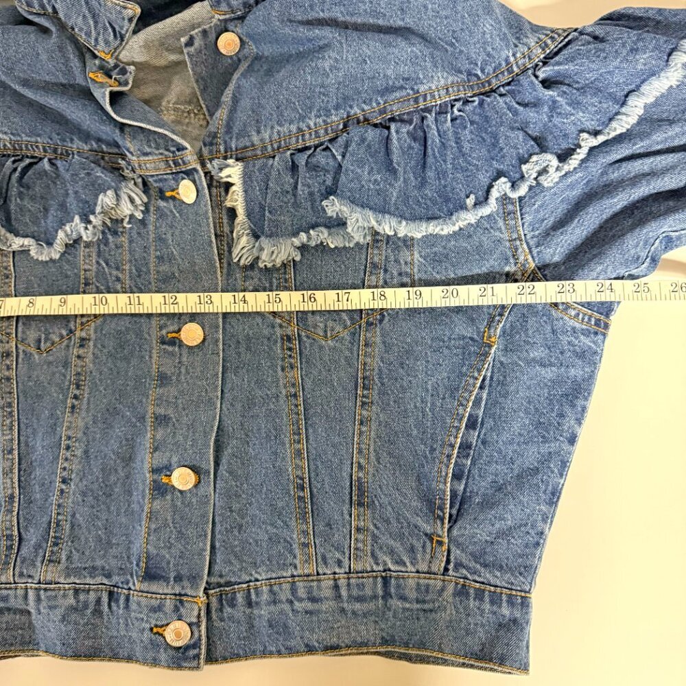 Love Tree Ruffle Denim Jacket - Picture 9 of 10